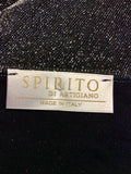 SPIRATO DI ARTIGIANO BLACK & SILVER SPARKLE TOP SIZE M PLUS SIZE UK 20/22