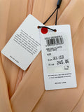 BRAND NEW REISS MARIONA NUDE / PEACH PLEATED MIDI DRESS SIZE 14