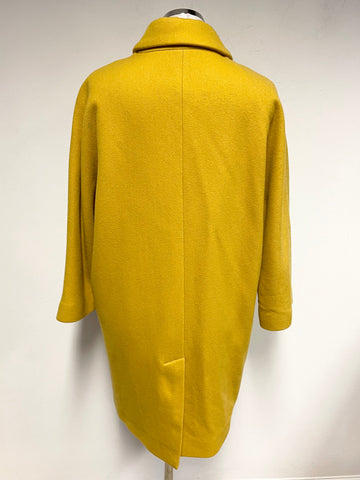 JOULES MUSTARD WOOL BLEND 3/4 SLEEVE SHORT COAT SIZE 12