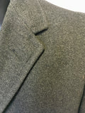 G.A. DUNN & CO DARK GREY CROMBIE CLOTH WOOL COAT SIZE 36R