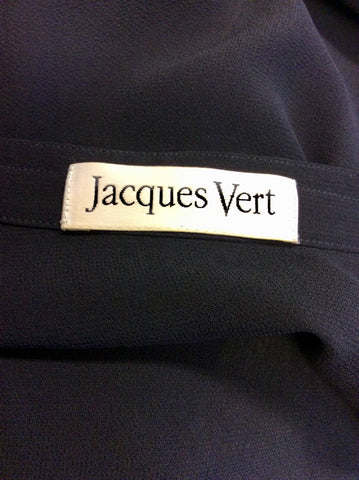JACQUES VERT BLACK BEADED & SEQUINNED LONG DRESS & JACKET SIZE 18