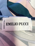 EMILIO PUCCI PINK,BLUE, WHITE & GREEN SHADES PRINT STRETCH JERSEY DRESS SIZE 10