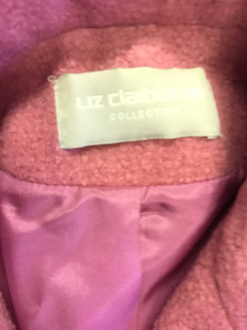 LIZ CLAIBORNE PINK WOOL BLEND JACKET SIZE 8/10