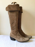 C-DOUX TAN SUEDE KNEE KIGH BOOTS SIZE 2.5/35