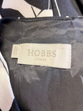 HOBBS BLACK & WHITE FLORAL PRINT SHIFT DRESS SIZE 10