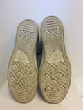 CONVERSE ALL STAR SILVER CROC DESIGN LEATHER PLIMSOLS SIZE 6/39