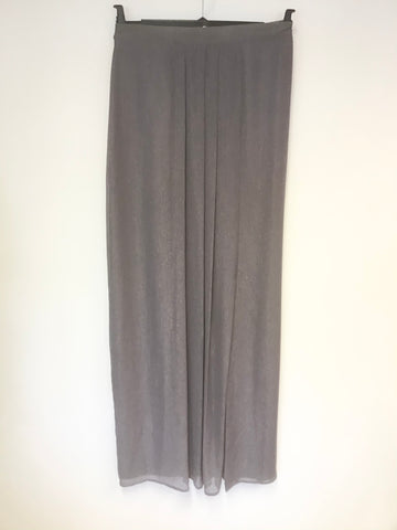 BRAND NEW REISS MANHATTAN GREY METALLIC MAXI SKIRT SIZE 10