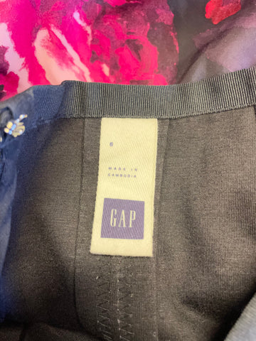 BRAND NEW GAP RED & BLACK FLORAL PRINT FLARED SKIRT SIZE UK 12