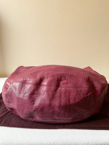 MULBERRY DEEP PINK LARGE LEATHER GRETA HOBO SHOULDER BAG