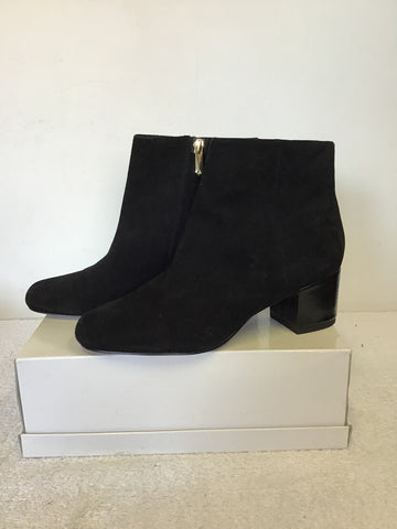 BRAND NEW SAM EDELMAN BLACK SUEDE ANKLE BOOTS SIZE 4/37