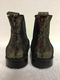 RUSSELL & BROMLEY GOLD SPARKLE CHELSEA BOOTS SIZE 5/38