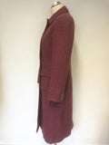 BODEN CRANBERRY PINK WOOL BLEND COAT SIZE 10