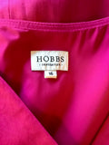 HOBBS INVITATION PINK,BLACK,WHITE & RED SLEEVELESS COTTON DRESS SIZE 16
