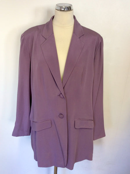 BRAND NEW SPIRITO DI ARTIGIANO MULBERRY SILK LONG JACKET SIZE 22