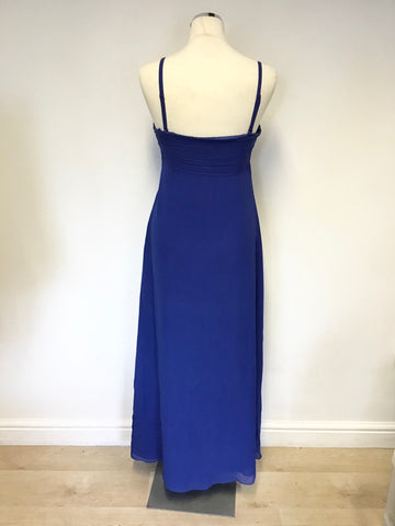 COAST ROYAL BLUE STRAP/ STRAPLESS PLEATED BODICE LONG SPECIAL OCCASION DRESS SIZE 12