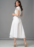 BRAND NEW THE SHIRT COMPANY ADELAIDE WHITE COTTON TIE BELT FIT & FLARE DRESS SIZE 12