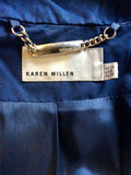 KAREN MILLEN DARK BLUE TRENCH COAT/MAC SIZE 10
