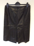 BLACKY DRESS BLACK LEATHER PENCIL SKIRT SIZE 38 UK 10/12