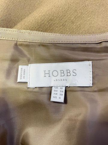 HOBBS CAMEL WOOL BLEND PENCIL SKIRT SIZE 10