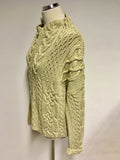 NICOLE FARHI SAND COTTON CABLE KNIT OVERSIZE JUMPER SIZE M