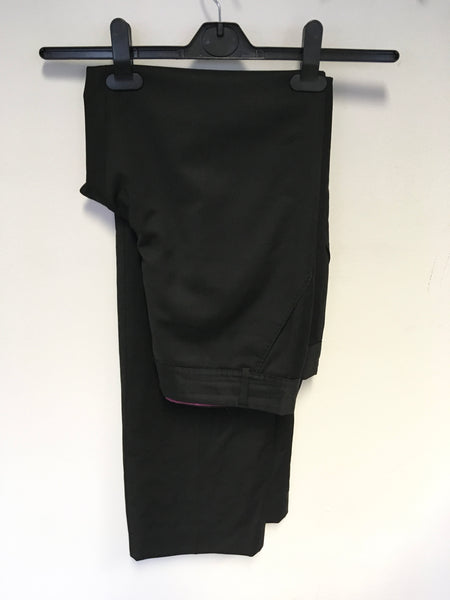 TED BAKER BLACK WOOL BLEND TROUSERS SIZE 3 UK 14