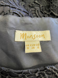 MONSOON BLACK LACE SLEEVELESS PENCIL DRESS SIZE 10