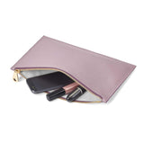 BRAND NEW IN BOX ASPINAL LEATHER ESSENTIAL FLAT POUCH/CLUTCH IN LILAC CROC
