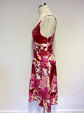 EMPORIO ARMANI SILK PRINT SPECIAL OCCASION DRESS SIZE 40 UK 8