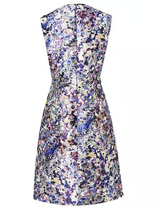 LK BENNETT SUSAN MULTI COLOURED DITSY PRINT SPECIAL OCCASION DRESS SIZE 12