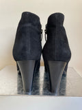 MINT VELVET BLACK SUEDE ANKLE BOOTS SIZE 6/39
