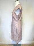 JAEGER PALE PINK CAP SLEEVED SHEATH DRESS SIZE 14