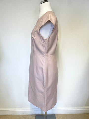 JAEGER PALE PINK CAP SLEEVED SHEATH DRESS SIZE 14