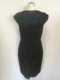 LK BENNETT LAVINIE TEAL & BLACK LACE SPECIAL OCCASION PENCIL DRESS SIZE 12
