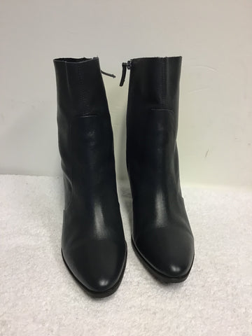 BRAND NEW MARKS & SPENCER TEAL LEATHER ANKLE BOOTS SIZE 7/40