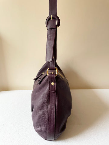 MODALU LONDON PURPLE LEATHER SHOULDER BAG