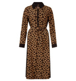 BRAND NEW HOBBS GIORGIANA BROWN & BLACK LEOPARD PRINT DRESS SIZE 14