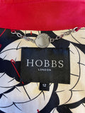 HOBBS RED TIE BELT TRENCH COAT SIZE 12