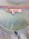 ISLE CASHMERE MINT GREEN CARDIGAN SIZE S