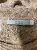 COS BRICK ALPACA & WOOL BLEND FINE KNIT LONG SLEEVE JUMPER SIZE L