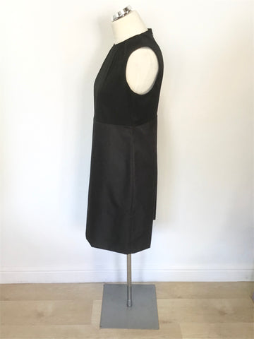 BRAND NEW PRADA BLACK GABARDINE NYLON SLEEVELESS DRESS SIZE 46 UK 16