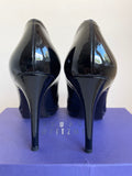 STUART WEITZMAN FOR RUSSELL & BROMLEY SWOON BLACK PATENT LEATHER HEELS SIZE UK 6.5/39.5
