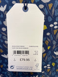 BRAND NEW SEASALT CORNWALL TEAL FLORAL PRINT ROCK DOVE 3/4 SLEEVE MAXI DRESS SIZE 10