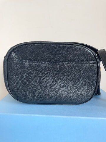 KATE SPADE ANNABEL BLACK LEATHER TASSEL TRIM CROSS BODY/SHOULDER CAMERA BAG