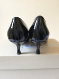 CLARKS BLACK PATENT LEATHER HEELS SIZE 5/38