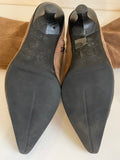 RUSSELL & BROMLEY LIGHT BROWN SUEDE BOOTS SIZE 4/37
