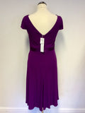 BRAND NEW GINA BACCONI AUBERGINE DRAPED SPECIAL OCCASION DRESS SIZE 10