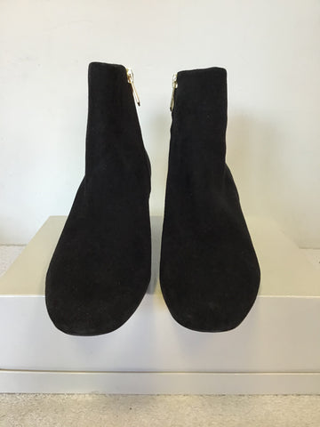 BRAND NEW SAM EDELMAN BLACK SUEDE ANKLE BOOTS SIZE 4/37