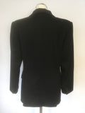CLASSIC MAX MARA BLACK WOOL & CASHMERE JACKET SIZE UK 10