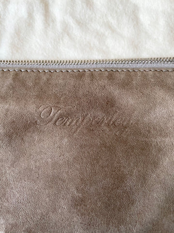 TEMPERLEY LONDON TAUPE LEATHER SILVER STUDDED SHOULDER/CROSS BODY BAG