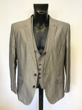 TED BAKER GREY CHECK 3 PIECE COTTON SUIT SIZE 44 /38W/ 30L